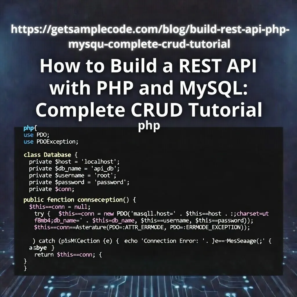 How to Build a REST API with PHP and MySQL: Complete CRUD Tutorial
