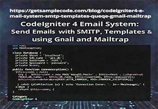 CodeIgniter 4 Email System: Send Emails with SMTP, Templates & Queue using Gmail and Mailtrap