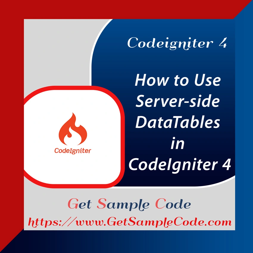 Codeigniter 4 DataTables -  How to Use Server-side DataTables in CodeIgniter 4