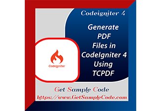 CodeIgniter 4 TCPDF : Generate PDF Files in CodeIgniter 4 