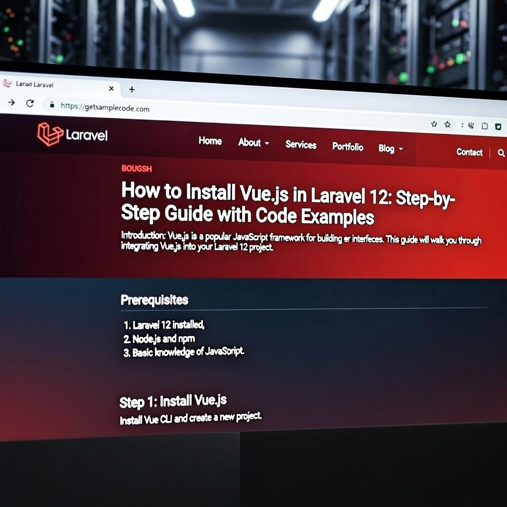 How to Install Vue.js in Laravel 12: Step-by-Step Guide with Code Examples