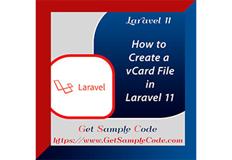 Laravel 11 vCard: How to Create a vCard File in Laravel 11
