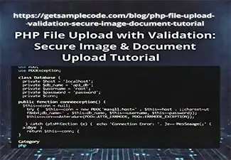 PHP File Upload with Validation: Secure Image & Document Upload Tutorial