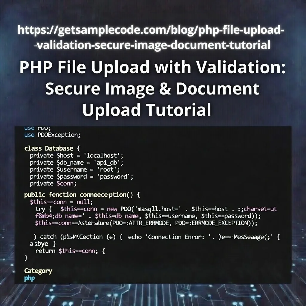 PHP File Upload with Validation: Secure Image & Document Upload Tutorial