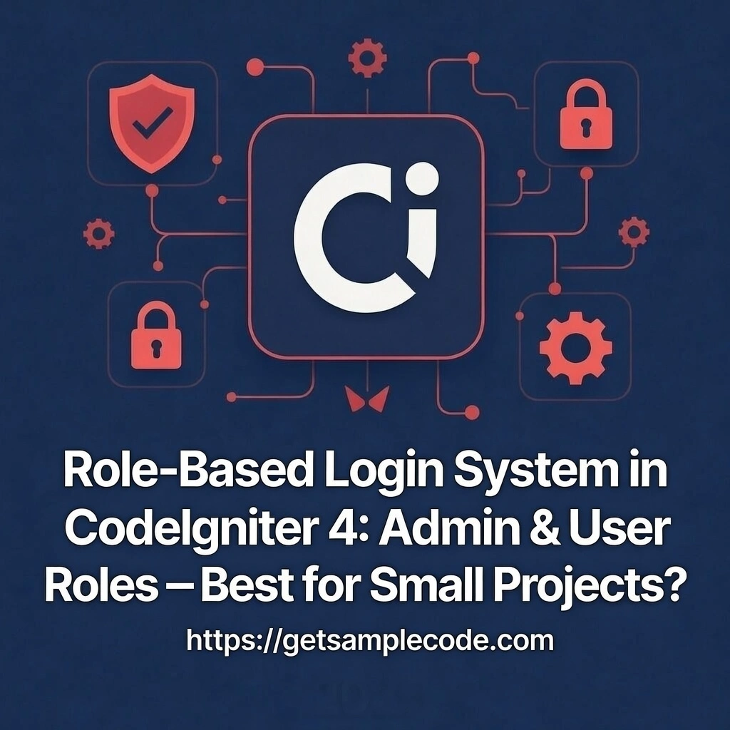 Role-Based Login System in CodeIgniter 4: Admin & User Roles – Best for Small Projects?