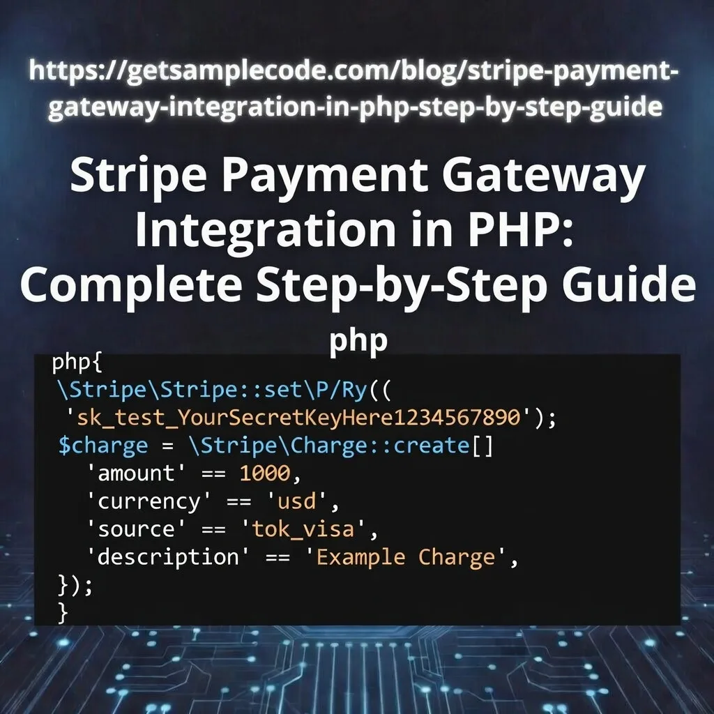 Stripe Payment Gateway Integration in PHP: Complete Step-by-Step Guide